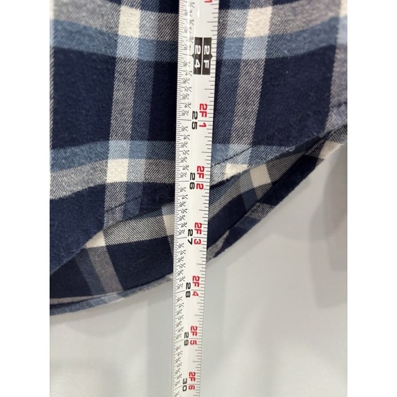US Polo Assn Shirt Mens S Navy Plaid Collared Casual Long Sleeve Button Down - Picture 7 of 7